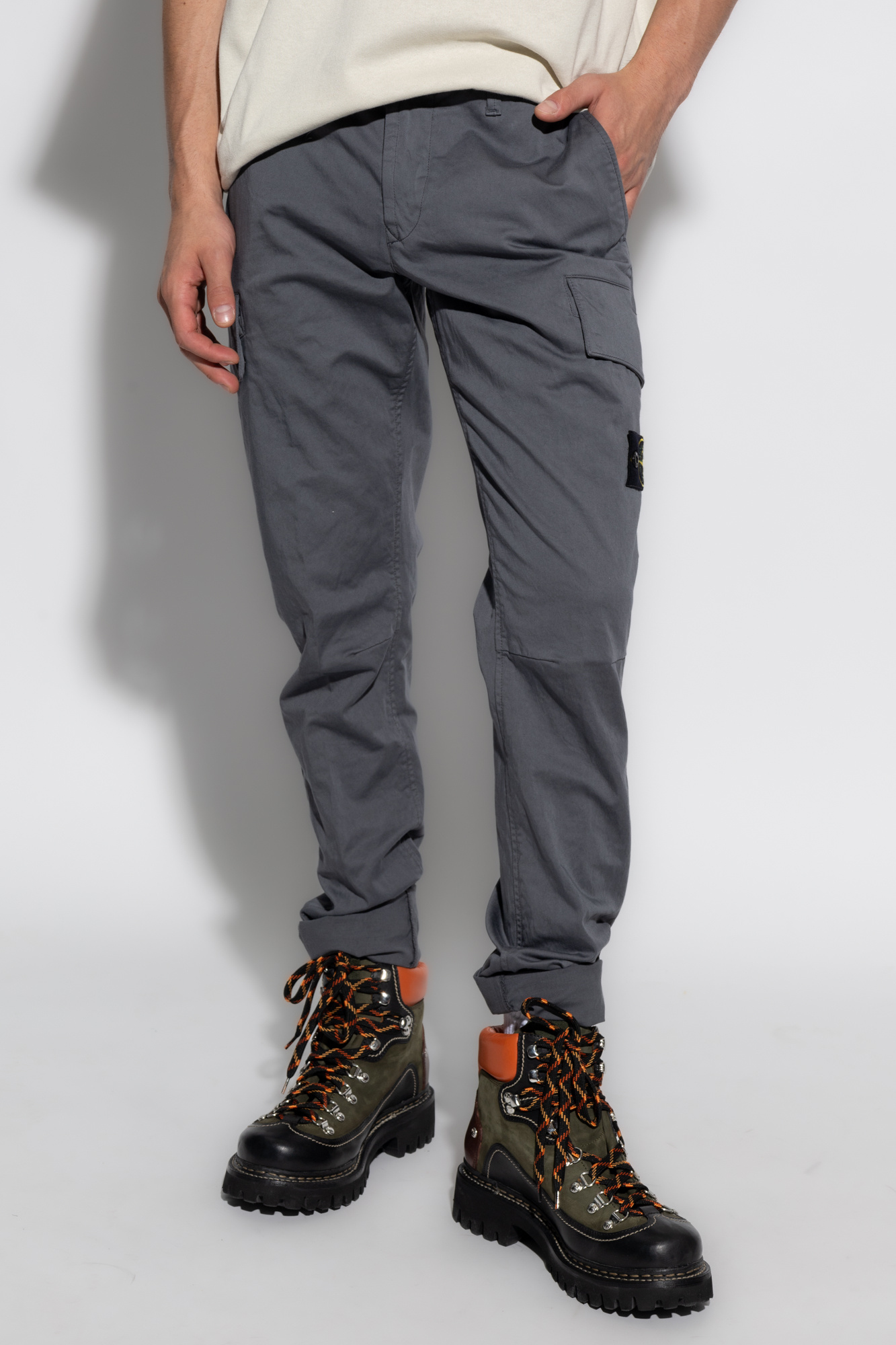 Stone island sale cargo pants grey